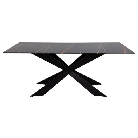 Τραπέζι μαύρο με όψη μαρμάρου 180 Liberta 02-0403 