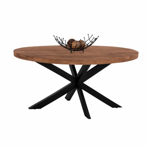 Τραπέζι οβάλ ξύλινο με μεταλλική βάση  0532927 