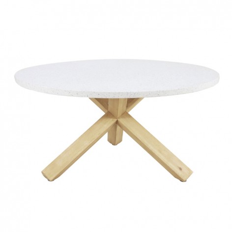 Τραπέζι κεραμικό με βάση ξύλινη Φ150 Liberta 22-0060 