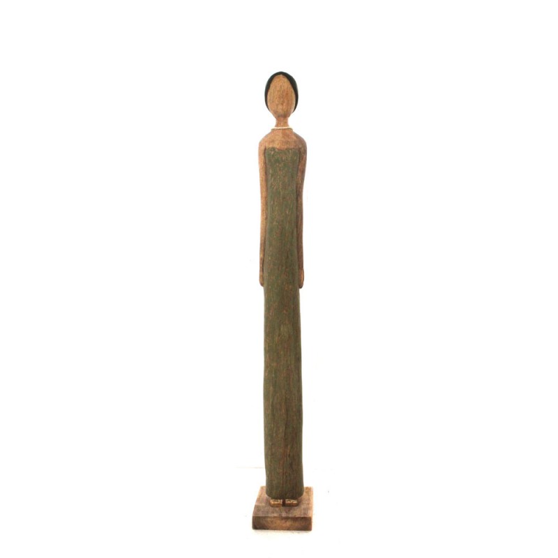 TALL LADY DECO ΦΙΓΟΥΡΑ ΞΥΛΟ ΦΥΣΙΚΟ ΠΡΑΣΙΝΟ 12,5x12,5xH92cm In The Box 5208019030178 