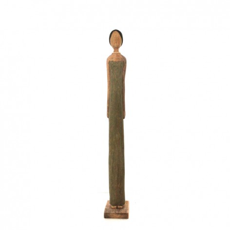 TALL LADY DECO ΦΙΓΟΥΡΑ ΞΥΛΟ ΦΥΣΙΚΟ ΠΡΑΣΙΝΟ 12,5x12,5xH92cm In The Box 5208019030178 