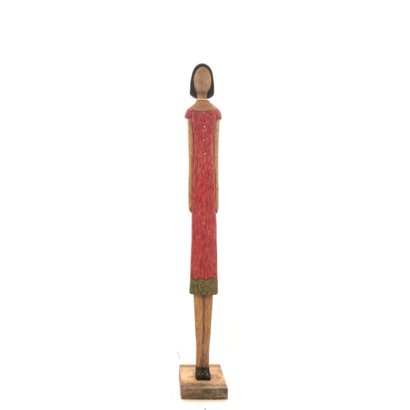 TALL LADY DECO ΦΙΓΟΥΡΑ ΞΥΛΟ ΦΥΣΙΚΟ ΡΟΖ 12,5x12,5xH92cm In The Box 5208019030185 