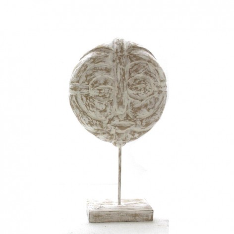 AFRICAN MASK DECO ΞΥΛΟ ΛΕΥΚΟ 27,5x9xH51cm In The Box 5208019030222 