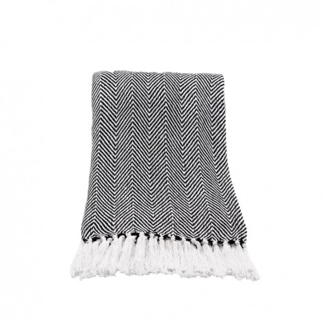 MINTONI ΡΙΧΤΑΡΙ ΒΑΜΒΑΚΙ POLYESTER ΜΑΥΡΟ ΛΕΥΚΟ 130x170cm In The Box 5208019030673 