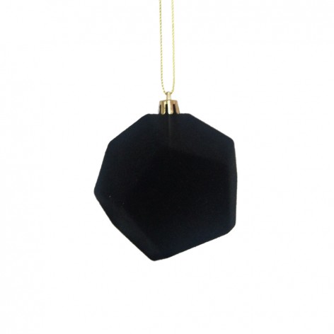 XMAS POLYGON ΜΠΑΛΑ ΠΛΑΣΤΙΚΟ ΜΑΥΡΟ D8xH8,5cm In The Box 5208019047718 