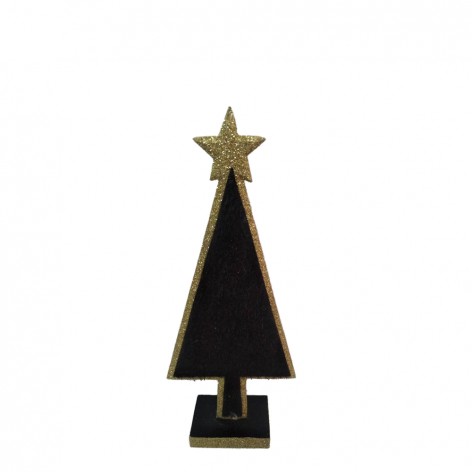 XMAS NIGHT 2 ΔΕΝΤΡΟ MDF ΜΑΥΡΟ ΧΡΥΣΟ 9,5x4xH22,5cm In The Box 5208019047756 