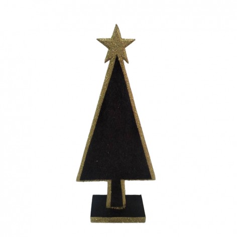 XMAS NIGHT 2 ΔΕΝΤΡΟ MDF ΜΑΥΡΟ ΧΡΥΣΟ 11,5x4xH27cm In The Box 5208019047763 