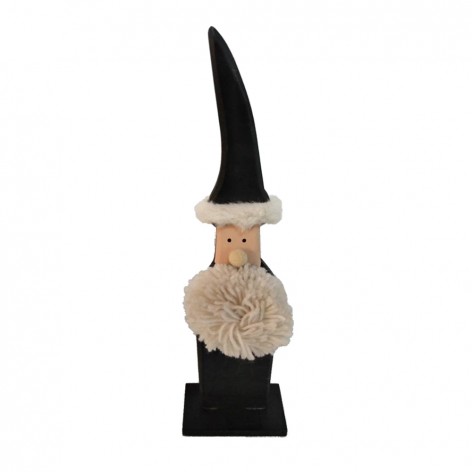 XMAS NIGHT SANTA ΔΙΑΚΟΣΜΗΤΙΚΟ MDF ΜΑΥΡΟ ΛΕΥΚΟ 12x6xH41cm In The Box 5208019047824 