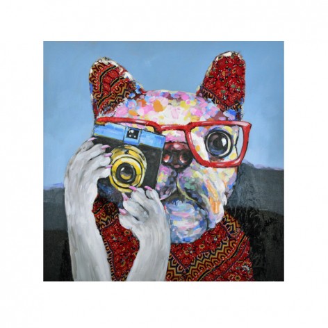 IMBA DOG 1 ΠΙΝΑΚΑΣ ΚΑΜΒΑΣ ΠΟΛΥΧΡΩΜΟ ΞΥΛΟ 100x100xH3cm In The Box 5208019077777 
