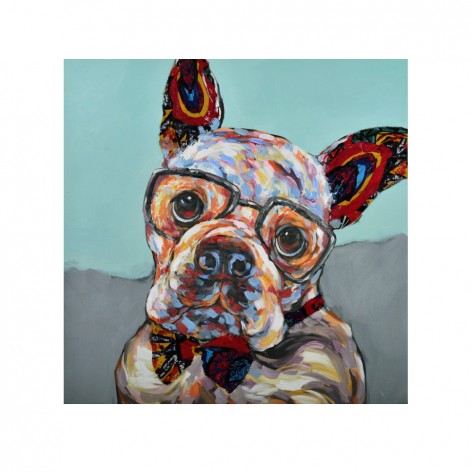 IMBA DOG 2 ΠΙΝΑΚΑΣ ΚΑΜΒΑΣ ΠΟΛΥΧΡΩΜΟ ΞΥΛΟ 100x100xH3cm In The Box 5208019077784 