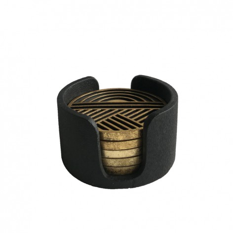 GEOMETRIC ΣΟΥΒΕΡ POLYRESIN ΧΡΥΣΟ ΜΑΥΡΟ D11,5xH6cm In The Box 5208019066108 