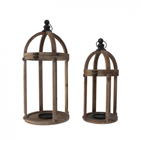 NAUTICAL ΦΑΝΑΡΙ SET 2ΤΜΧ ΞΥΛΟ ΜΕΤΑΛΛΟ ΦΥΣΙΚΟ D30-23xH68-57cm In The Box 5208019089015 