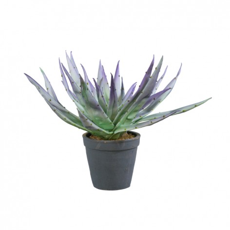 ALOE MAUVE ΤΕΧΝΗΤΟ ΦΥΤΟ EVA FOAM ΚΕΡΑΜΙΚΟ ΜΩΒ ΠΡΑΣΙΝΟ ΜΑΥΡΟ H32cm In The Box 5208019089084 