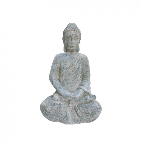 MAGNESIA BUDDHA ΔΙΑΚΟΣΜΗΤΙΚΟ ΒΟΥΔΑΣ POLYRESIN ΓΚΡΙ 58x40xH90cm In The Box 0000000001 