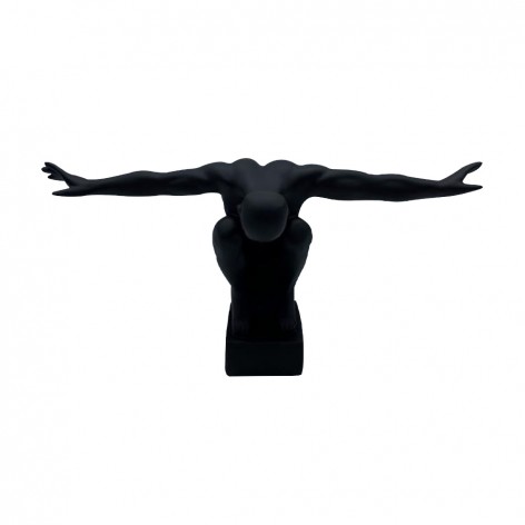 BALANCE ΔΙΑΚΟΣΜΗΤΙΚΗ ΦΙΓΟΥΡΑ POLYRESIN ΜΑΥΡΟ 38,9x15,4xH18,9cm In The Box 5208019070686 