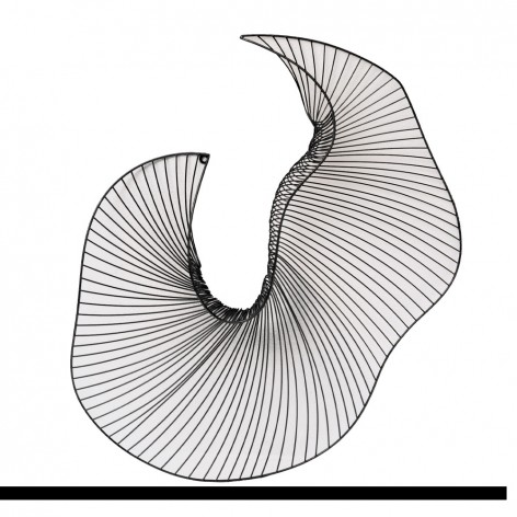 SWIRL A ΔΙΑΚΟΣΜΗΤΙΚΟ ΤΟΙΧΟΥ ΜΕΤΑΛΛΟ ΜΑΥΡΟ 61x7xH74,9cm In The Box 0000000001 