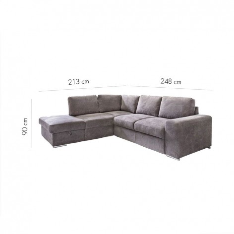Καναπές Κρεβάτι Γωνία Αριστερή Liberta 01-2593 