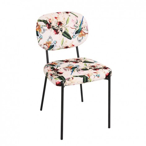 Καρέκλα από βελούδο πολύχρωμο Liberta 03-0644